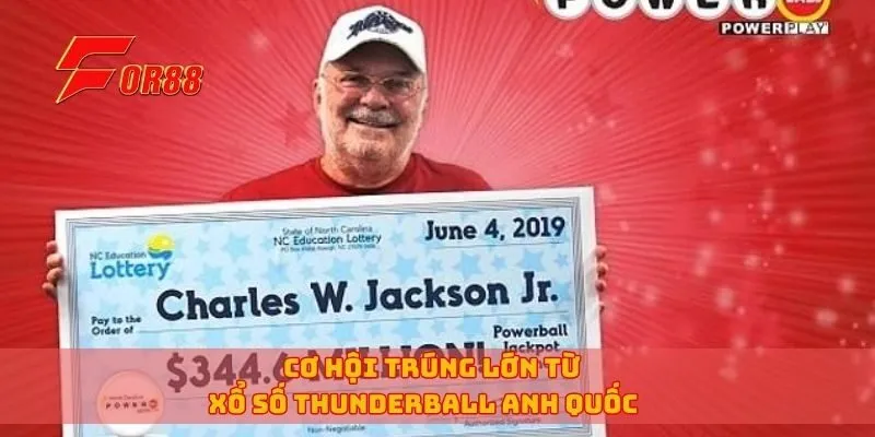 Cơ hội trúng lớn từ xổ số Thunderball Anh Quốc